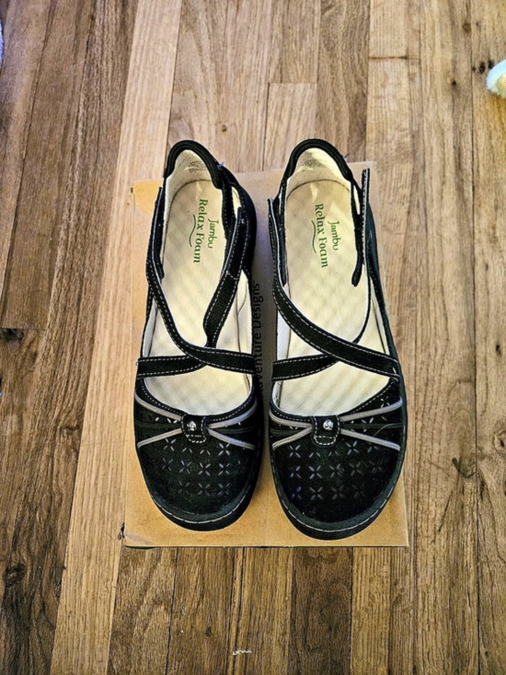 Jambu Wildflower Encore Black Strappy Sandals